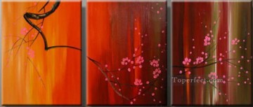 Establecer grupo Painting - agp119 grupo de paneles de flor de ciruelo